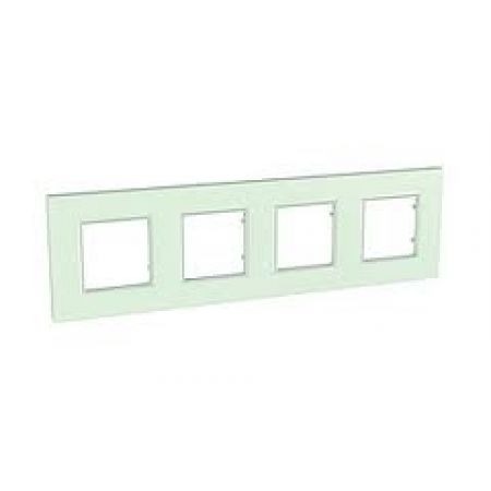 (MGU2.708.17) Рамка 4-х местная Unica Quadro стекло. Schneider Electric