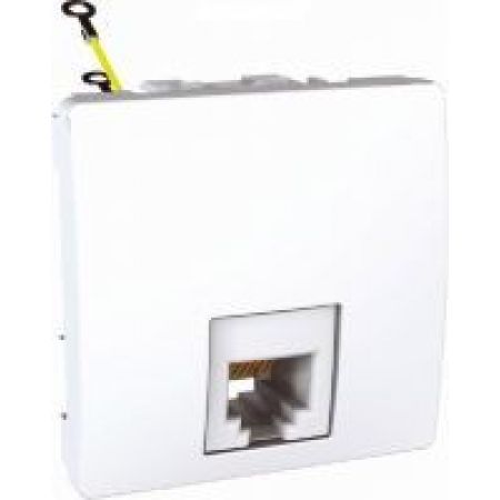 (MGU3.497.18) Механизм телефонной розетки RJ12 (6 контактов). 2 модуля Unica белая. Schneider Electric