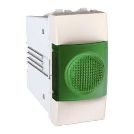 (MGU3.775.25V) Индикатор зеленый 1 модуль Unica слоновая кость. Schneider Electric