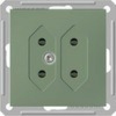 (RS6-253-4-86) Розетка под плоские вилки серия Wessen W59 без рамки шампань. Schneider Electric