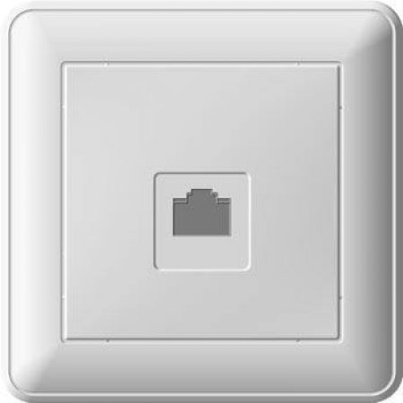 (RSI-152K5E-18) Компьютерная розетка RJ 45 категории 5E серия Wessen W59 в сборе белая. Schneider Electric