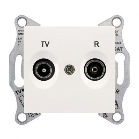 SDN3301823 Розетка TV/R (телевизионная&amp; радио) 4 дБ проходная Sedna слоновая кость