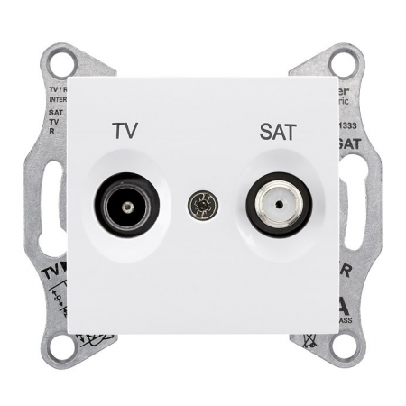 SDN3401621 Розетка TV/SAT (телевизионная&amp; спутниковая) 1 дБ оконечная Sedna белая
