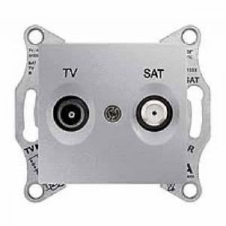 SDN3401660 Розетка TV/SAT (телевизионная&amp; спутниковая) 1 дБ оконечная Sedna алюминий