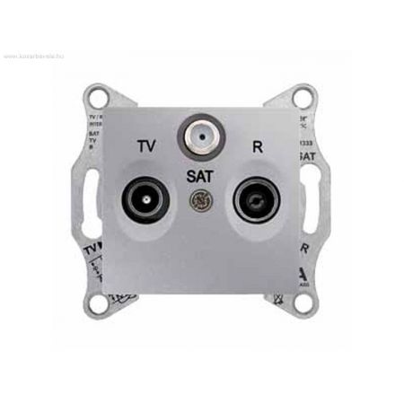 SDN3501360 Розетка TV/R/SAT (телевизионная&amp; радио&amp;спутниковая) 1 дБ оконечная Sedna алюминий