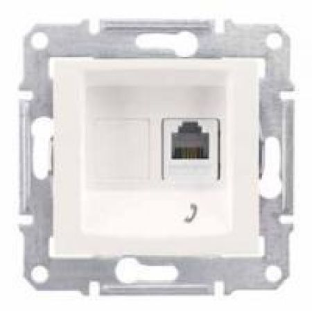 SDN4101123 Телефонная розетка RJ11 Sedna слоновая кость