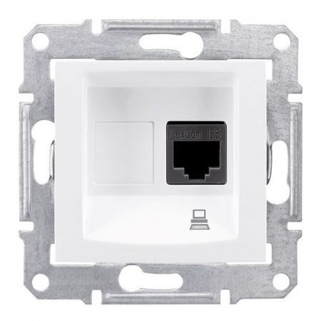 SDN4500121 Компьютерная розетка RJ45 категория 5е экранированная STP Sedna белый