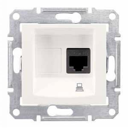 SDN4300123 Компьютерная розетка RJ45 категория 5е неэкранированная UTP Sedna слоновая кость
