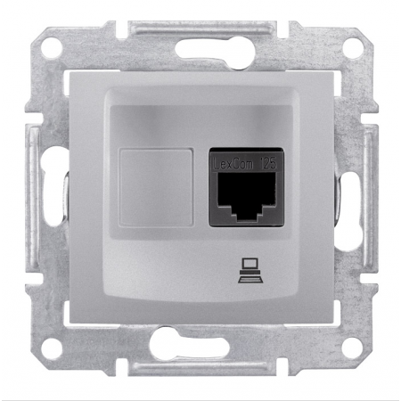 SDN4300160 Компьютерная розетка RJ45 категория 5е неэкранированная UTP Sedna алюминий
