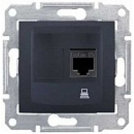 SDN4300170 Компьютерная розетка RJ45 категория 5е неэкранированная UTP Sedna графит. Schenider Electric