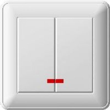 (VS516-251-18) Двухклавишный выключатель с подсветкой серии W59 в сборе белый. Schneider Electric