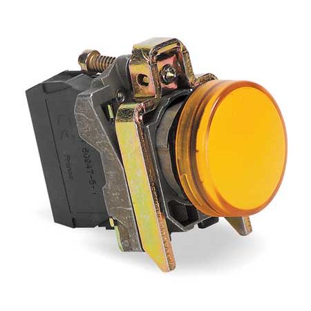 XB4BVB5. Индикаторная лампа в сборе. желтая. 24V AC/DC. IP66. серия Harmony XB4 металл. Schneider Electric