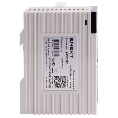 (AC16S0P) Программируемый логический контроллер серии АС. 24В 8DI 8DO (PNP). 1 RS485 1 Ethernet. E.NEXT