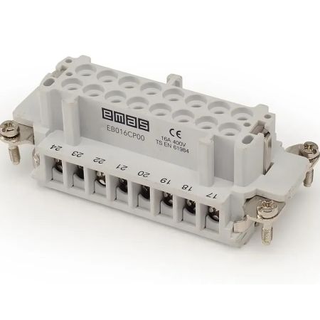 Вставка гніздова розетка EMAS EB016CP00 16 контактів 16A