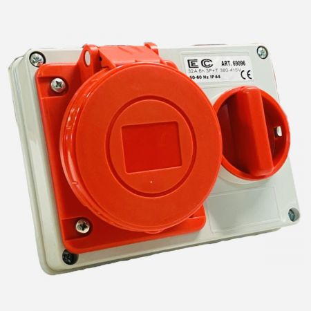 Розетка з блокуванням вбудовувана Rosi Snc EC69094 IP44