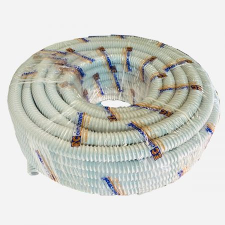 ECGFE10 Гофротруба спиральная армированная внутренний диаметр 10мм внешний диаметр 14.6 мм. 30 м