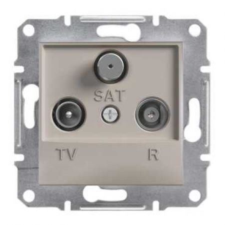 EPH3500369 Розетка TV/R/SAT (телевизионная &amp; радио &amp; спутниковая) проходная (8dB) ASFORA бронза