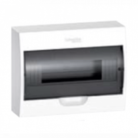 (EZ9E108S2S) Щит пластиковый Easy9 1ряд 8 модулей навесной дымчатая дверь.Schneider Electric