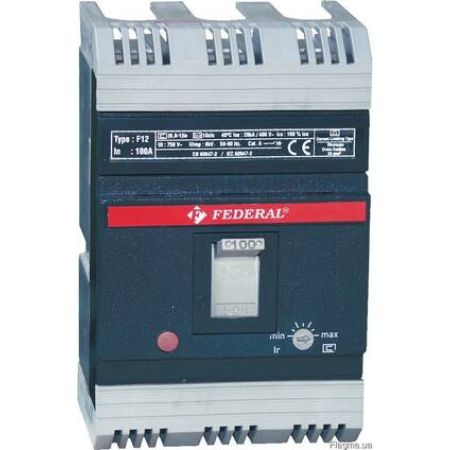 (F11b) Силовой автоматический выключатель в литом корпусе 3P 125A. 15kA/415Vac. (0.8-1)In. 40 °C. FEDERAL ELECTRIC