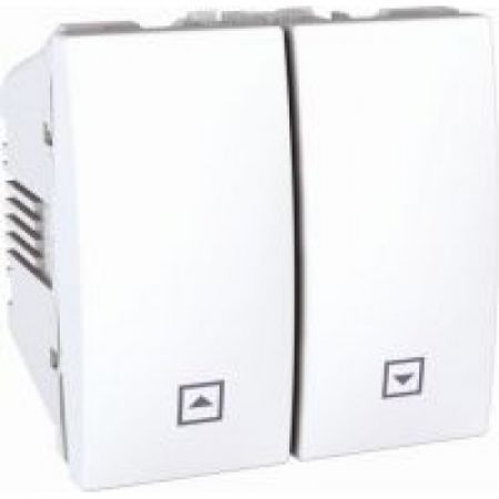 (MGU3.208.18) Механизм выключателя для жалюзи 2 модуля Unica белый. Schneider Electric