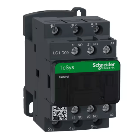 (LC1D09M7) Контактор Tesys D. Iном=9 Aмпер. 4 кВт. 1 NO + 1 NC. Uкатушки=220 В ~ 50 Гц. Schneider Electric. Schneider Electric