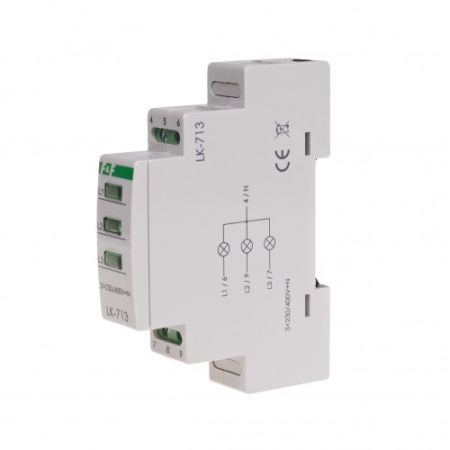 (LK-713G) Индикатор напряжения LK-713G. трехфазный 3×230В+N. F&F