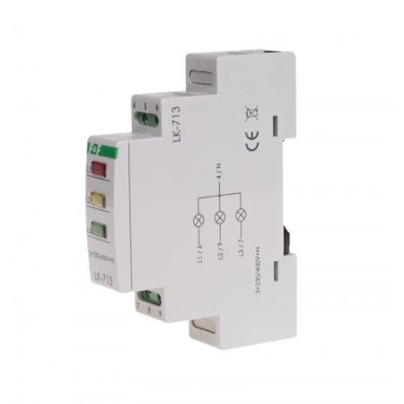 (LK-713) K Индикатор напряжения LK-713K. 3x220/380 В~ + N. F&F