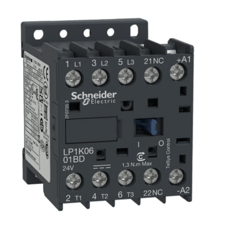 (LP1K0901BD) Контактор Tesys K. Iном=9 Aмпер. 4 кВт. 1 NC. Uкат 24V DC. Schneider Electric