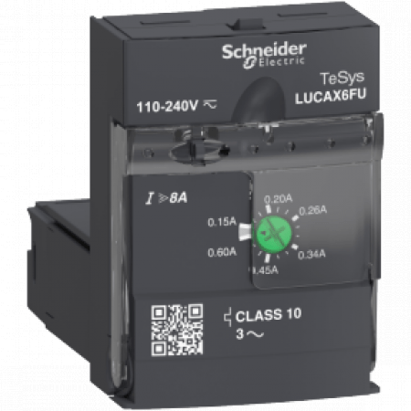 (LUCAX6FU) Стандартный блок управления Tesys U для силового блока LUB 12. Ir=0.15-0.6 Aмпер. Uк=110-240В. Scneider Electric