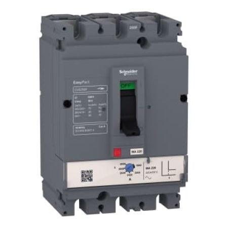(LV516439) Автоматический выключатель CVS160F MA100D. с регулируемым электромагнитным расцепителем Iн=100 Ампер. 380В. 3 полюса. 36 кА. серии Easypact CVS. Schneider Electric