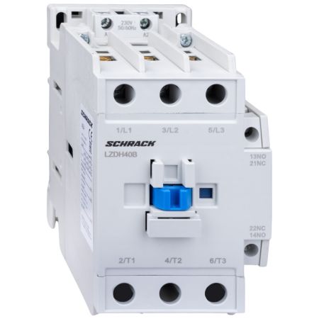 (LZDH40B3--) Контактор CUBICO High. 3Р. 18.5kW. 40A. 1НЗ+1HO. 230V AC. Schrack