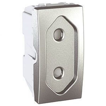 (MGU3.031.30) Механизм розетки Unica 1 модуль алюминий. Schneider Electric