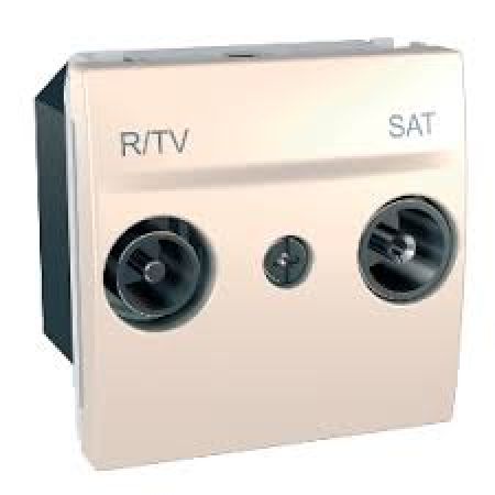 (MGU3.455.25) Розетка TV/R/SAT (телевизионная;радио;спутник) оконечная Unica слоновая кость. Schneider Electric
