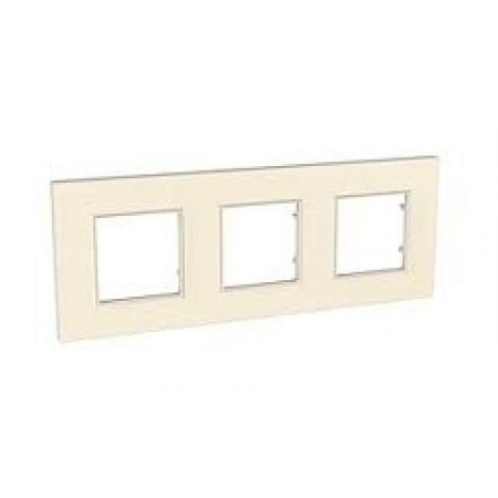 (MGU4.706.35) Рамка 3-х местная Unica Quadro Pearl серо-жемчужный. Schneider Electric
