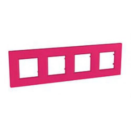 (MGU4.708.27) Рамка 4-х местная Unica Quadro Natura Lipstick. Schneider Electric
