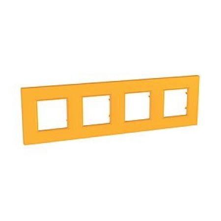 (MGU4.708.29) Рамка 4-х местная Unica Quadro Natura Cytrus. Schneider Electric