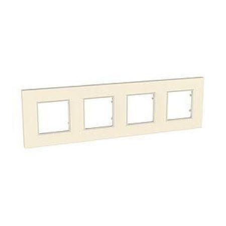 (MGU4.708.35) Рамка 4-х местная Unica Quadro Pearl серо-жемчужный. Schneider Electric