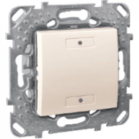 (MGU5.530.25) Двухкнопочный выключатель для подключения в шину KNX с двумя синими индикаторами состояния. слоновая кость. Schneider Electric