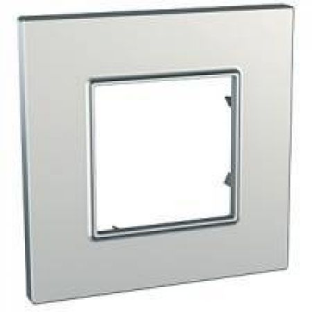 (MGU6.702.55) Рамка одноместная Unica Quadro Metallized серебрянная. Schneider Electric