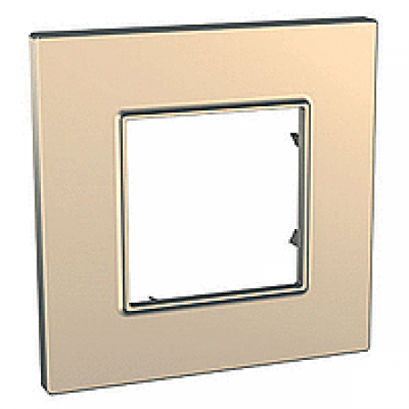 (MGU6.702.56) Рамка одноместная Unica Quadro Metallized медная. Schneider Electric
