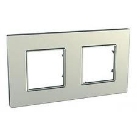 (MGU6.704.57) Рамка 2-х местная Unica Quadro Metallized титановая. Schneider Electric