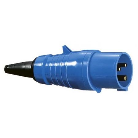 (S31.22) Силовая кабельная вилка 16 А ампер IP44 2P+T. 3 полюса 230В. TP Electric