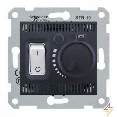 SDN6000370 Термостат для теплого пола 16А Sedna графит. Schenider Electric