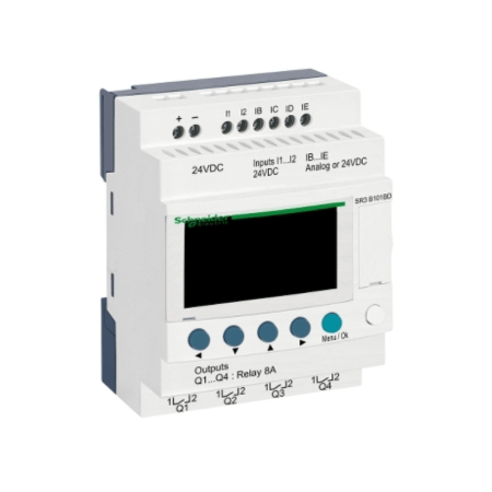 (SR3B101BD) Интеллектуальное реле Zelio 10ВХ/ВЫХ.=24В. Дисплей+часы. Schneider electric