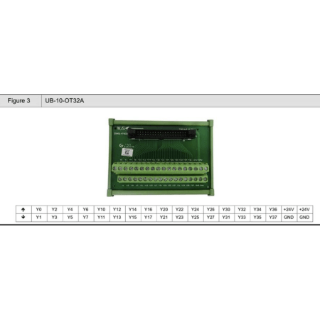 (UB-10-OT32A) Клеммный модуль на ДИН-рейке с разъемом IDC-40 для DVP32SN11TN. AH32AN02T-5C. AH32AN02P-5C. AH64AN02T-5C. AH64AN02P-5C. Delta