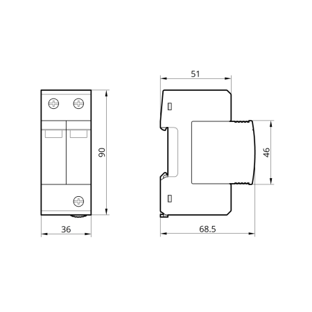 (513781) Устройство защиты от импульсных перенапряжений SPD-PV T2(C) DC 600V. 2Р. TAKEL