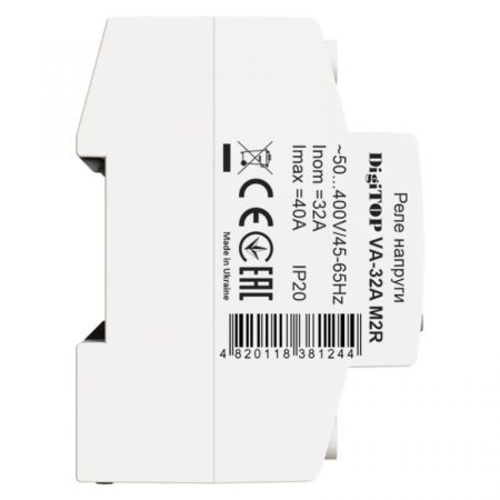 (VА-32A M2R) 1-ф реле напряжения c контролем тока – VА-32A M2R. 32А. 120-270V AC. Digitop