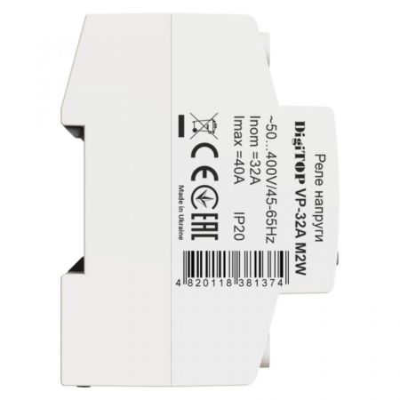 (VP-32A M2W) 1-ф реле контроля напряжения – VP-32A M2W. 32А. 120-270V AC. Digitop