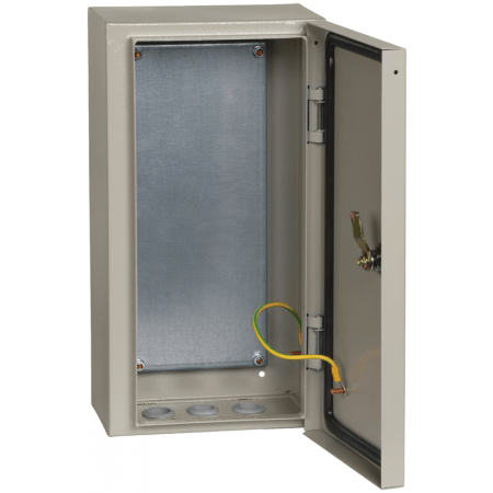 (YKM40-421-54) Корпус металлический ЩМП-4.2.1-0 74 У2. IP54. 400х210х150 с монтажной панелью. IEK