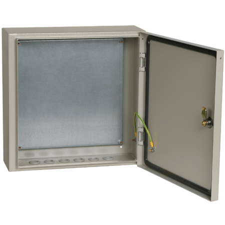 (YKM40-441-54) Корпус металлический ЩМП-4.4.1-0 74 У2. IP54. 400х400х150 с монтажной панелью. IEK